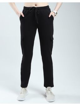Rock.it - Womens Black Solid Regular Fit Pant