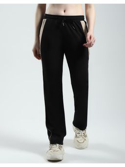 Monte Carlo - Womens Black Solid Regular Fit Pant