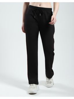 Monte Carlo - Womens Black Solid Regular Fit Pant