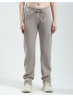 Monte Carlo - Womens Grey Solid Regular Fit Pant