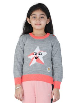 toothless - Kids Girls Grey Sweater