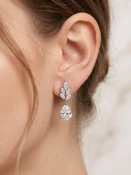 Salty - Dewdrop Clip-On Leaf Drop Earrings