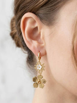 Salty - Gold Aurelia Bloom Drops Earrings