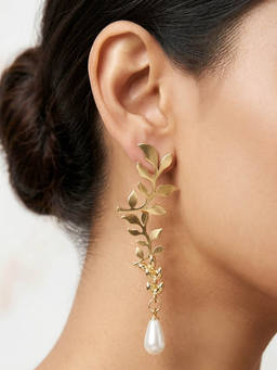 Salty - Aurelia Vine Pearl Drop Earrings