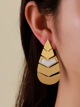 Salty - Aurelia Geo Luxe Drop Earrings