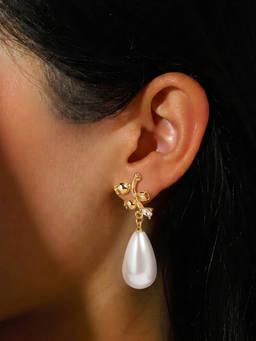 Salty - Aurelia Pearl Bloom Drop Earrings
