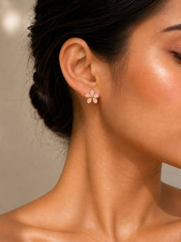 Salty - Petal Pop Bloom Pink Stud Earrings