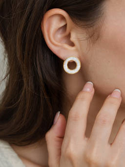 Salty - Luna Loop Sculpt Stud Earrings
