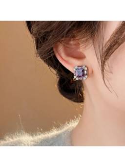 Salty - Purple Prism Stud Earrings
