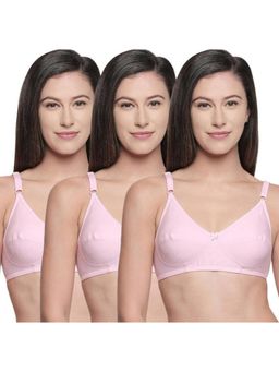 Bodycare - B, C & D Cup Perfect Coverage Bra-Pack Of 3 - Pink