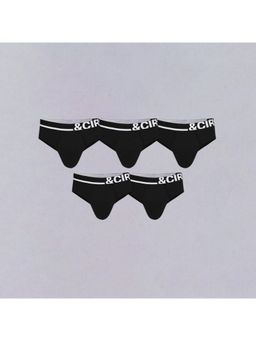 Tailor and Circus - Men Black Airsoft Beechwood Modal Briefs (Pack of 5)