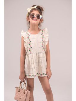 Urban buds - Round-Neck T With Fluttering Ruffle Sleeves Top