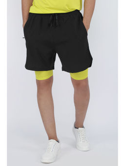Dida - Black Men Stretchable Regular Fit Multi-Purpose Flagship Sports Short