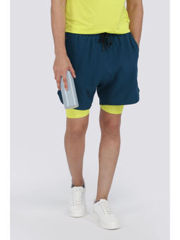 Dida - Teal Men Stretchable Regular Fit Multi-Purpose Flagship Sports Short