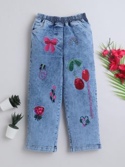Bright Star Kids Wear - Embriodered Denim Jeans for Kids