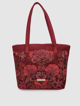 Caprese - Tresna Embroidery Tote Brown Bag (L)