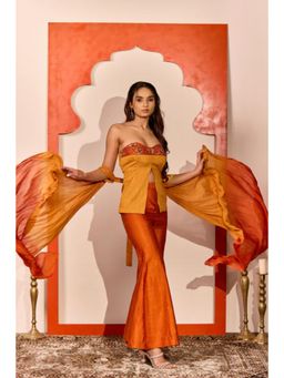 NAVA AURA - Multi-Colour Sundance Duo Top with Sharara and Dupatta