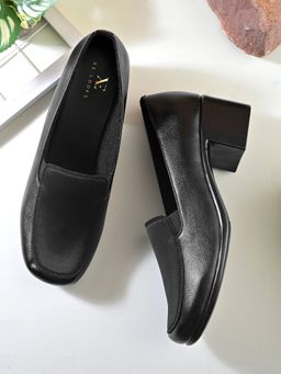 XE Looks - Comfortable Slip-On Formal Block Heel Shoes