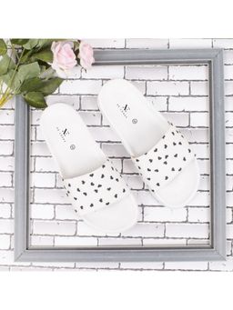 XE Looks - White Small Hearts Design Cute Sliders