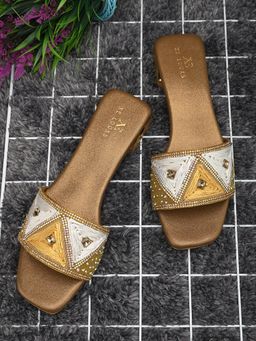 XE Looks - Chic and Classy Embellished Flat Slippers
