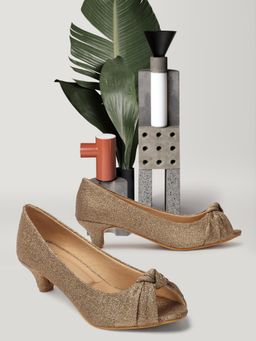 XE Looks - Graceful And Shiny Pencil Heel Peep Toes Ballerinas