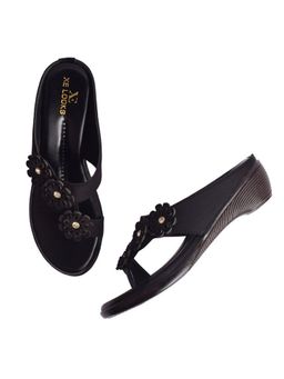 XE Looks - Flowery Design Versatile And Comfortable Soft Wedge Slippers