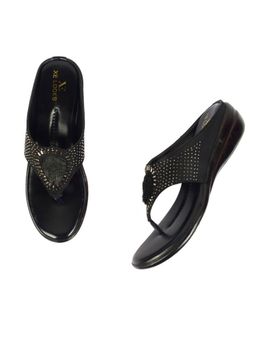 XE Looks - Classic and Graceful Siroski Design Cushion Flat Slippers