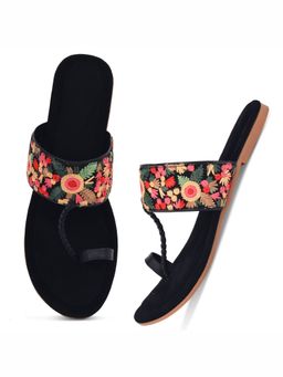 XE Looks - Embroidered Design Modern And Graceful Comfort Flat Slippers