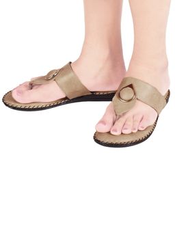 XE Looks - Elegant And Versatile Buckle Design Comfortable Flat Slippers