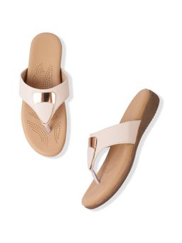 XE Looks - Stunning And Graceful Buckle Design Cushion Flat Slippers