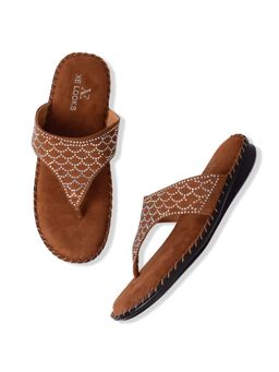 XE Looks - Grey Graceful And Chic Siroski Design Comfortable Flat Doctor Sandal