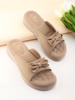 XE Looks - Sparkling Bow Embellishment Platform Slipper