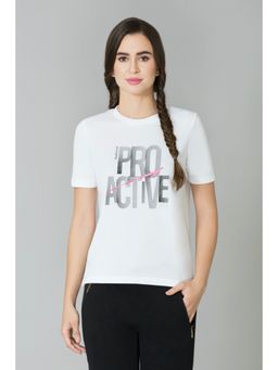 Van Heusen Woman Lingerie and Athleisure - Van Heusen Women Active Anti Odour & Round Neck T-Shirt - White