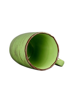 Miah Decor - Handmade Ceramic Green Liner Mug - Eco Friendly Drinkware -Set Of 4