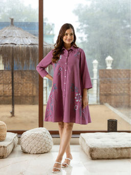 Autumnlane - Viva Lily Embroidery Cotton Dress