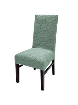 House of Quirk - Stretch Removable Short Dining Chair Cover- Green