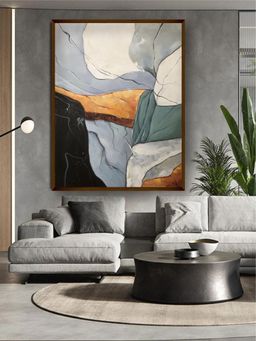 Artsense - Premium Abstract Framed Canvas Wall Painting- Multi-Color