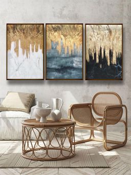 Artsense - Premium Framed Canvas Wall Painting- Multi-Color (Pack of 3)