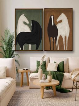 Artsense - Premium Framed Canvas Wall Painting- Multi-Color (Pack of 2)