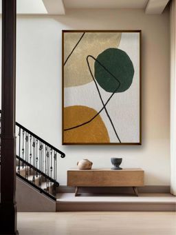 Artsense - Premium Abstract Framed Canvas Wall Painting- Multi-Color