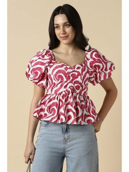 Allen Solly - Women Pink Print Casual Top