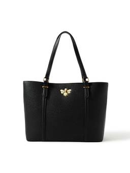 Accessorize London - Women'S Black Britney Bee Tote Bag