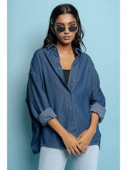 FREAKINS - Cerulean Blue Boyfriend Shirt