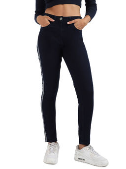 PINACOLADA - Womens Side-Striped Skinny Fit Denim Jeans