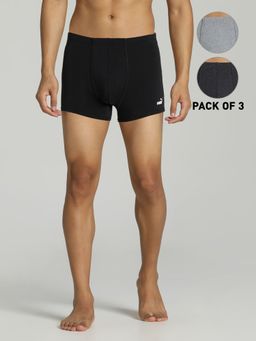 Puma - Stretch Plain Mens Multicolor Trunks (Pack of 3)