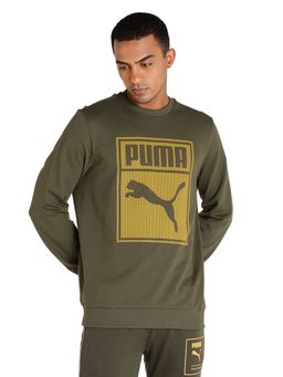 Puma - Graphic Crew Sweat 5 Mens Green Sweatshirt