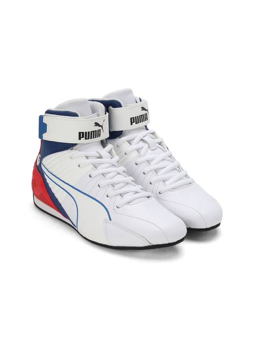 BMW Motorsport x Puma Kart Cat Mid 307887-02 Mens 10 Sneaker White Leather Shoes NEW MENS PUMA BMW Kart Cat III Cat RL MID NEO AEROCAT SHOES  main image 3