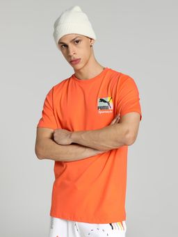 Puma - CLASSICS Bra Brand LOVE Men Orange T-Shirt