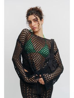 FREAKINS - Black Knitted Top