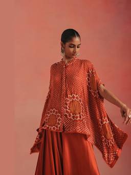 Twenty Nine - Orange Band Collar Kaftan